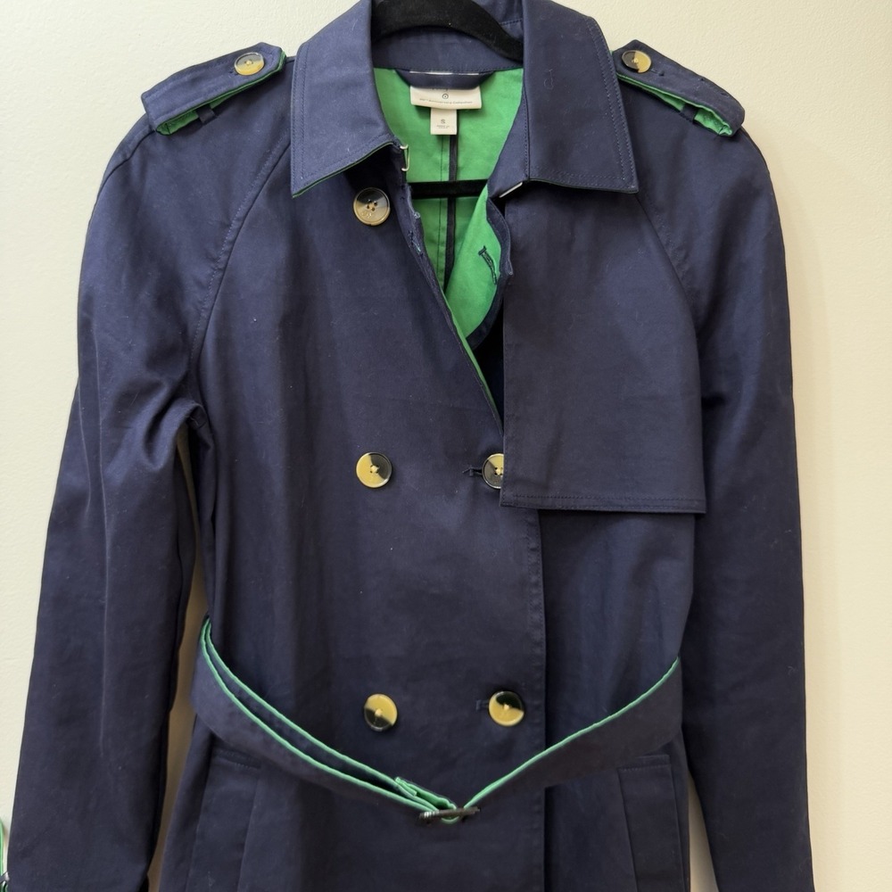 3.1 Phillip Lim Navy Trench‎ Coat S Target Collab Classic Preppy Women's